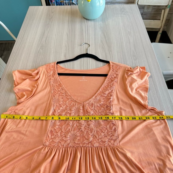 NWOT TORRID Super Soft V-Neck Ruffle Tee 3X - Picture 8 of 8